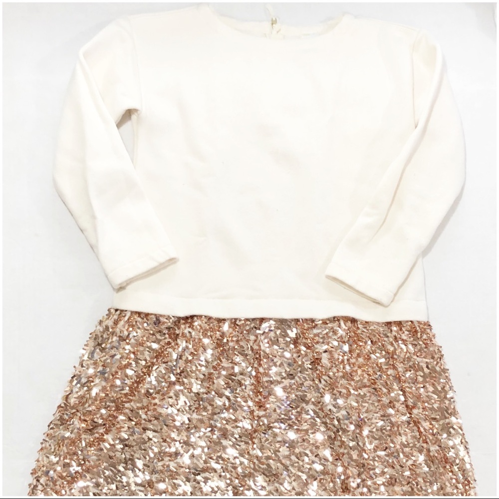 Crewcuts Holiday Sequin Sweatshirt Dress Sz 12